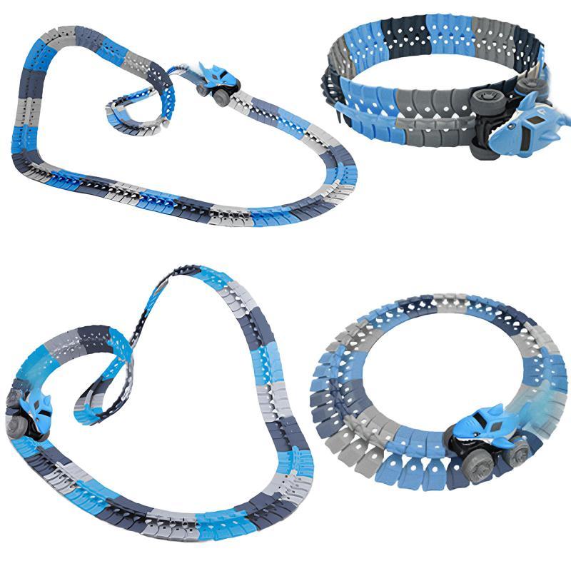 Інтерактивний трек з інерційною машинкою SHT 5510-2 Shark Trak (138pcs/1CAR), фото 1