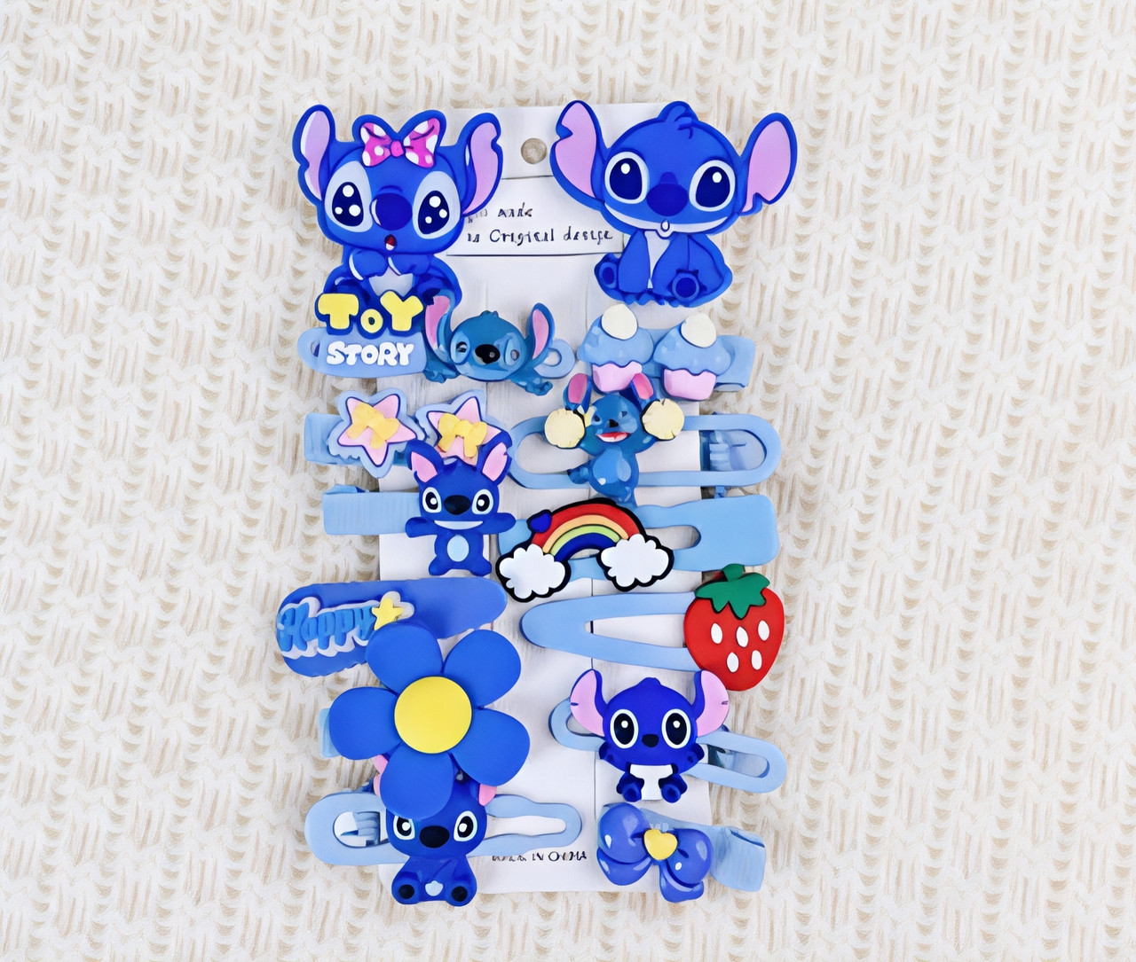 Шпильки дитячі для волосся Стіч Краля Stitch Angel Disney 14 шт 2 кольори, фото 1