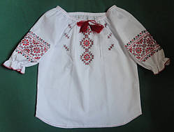 Вишиванка з короткими рукавами (ручна вишивка), зріст 92-104 см