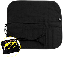 Чохол - органайзер для пензлів на 22 комірки 35х38см чорний