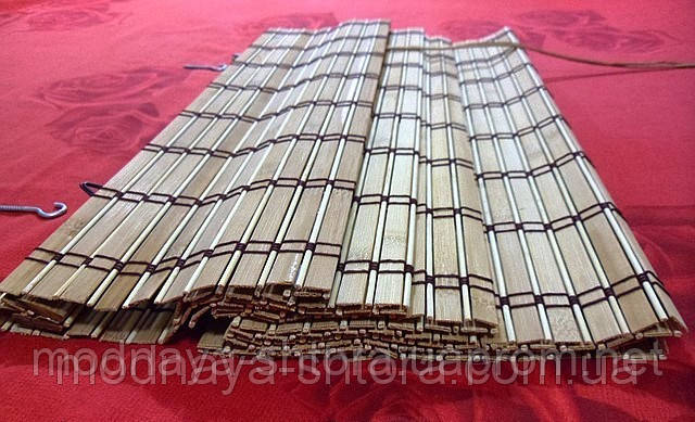 Римские бамбуковые шторы BRM-223 40х140 см - фото 4 - id-p32216378