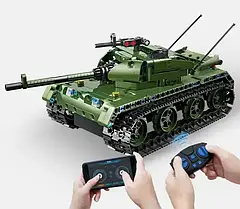 Конструктор Qman 54003 Танк з дистанційним керуванням, пульт 2,4G та додатком
