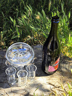 Дозатор для алкоголю та напоїв на 6 чарок 45 мл | Наливатор барний аксесуар для вечірок, свят і кафе