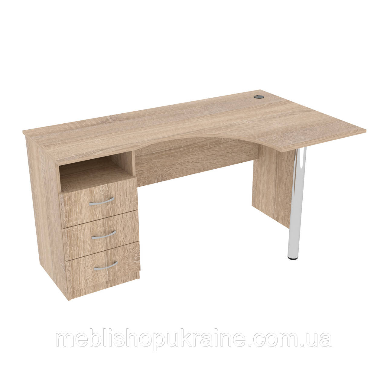 Кутовий письмовий стіл з шухлядами. Шир 150х90 см., фото 1