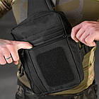 🔥 Сумка слінг "Ultimatum RT-19" (чорна) однолямковий рюкзак, зсу, поліції, нацгвардії, фото 2