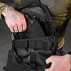 🔥 Сумка слінг "Ultimatum RT-19" (чорна) однолямковий рюкзак, зсу, поліції, нацгвардії, фото 3