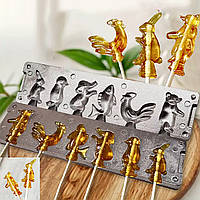 Форма для приготування фігурних льодяників, карамелі та цукерок із шоколаду цукру з фігурками тварин