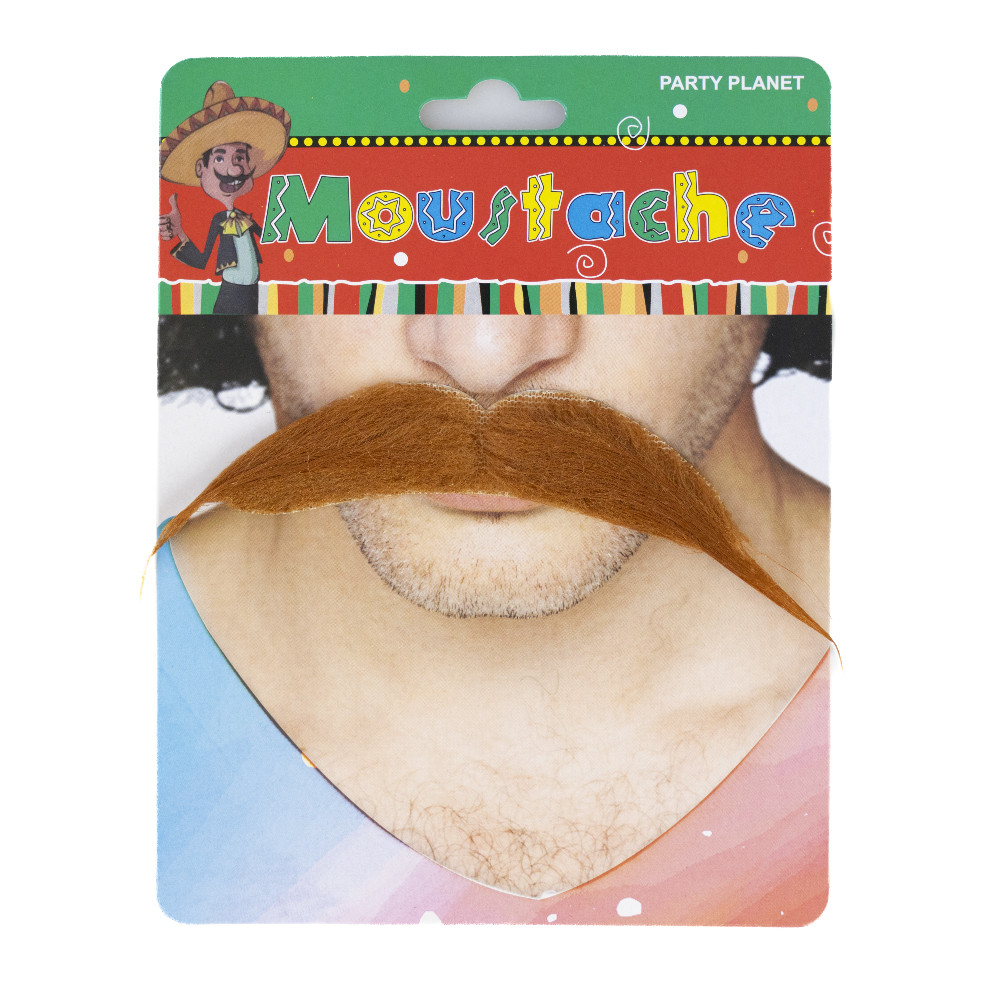 Вуса накладні карнавальні Бальбо (руді), фото 1