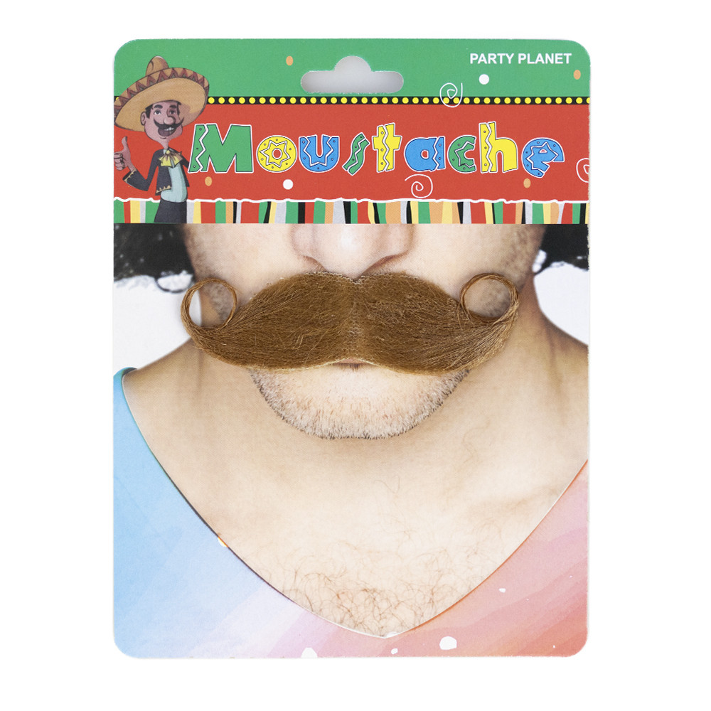 Вуса накладні карнавальні Англійські (коричневі), фото 1