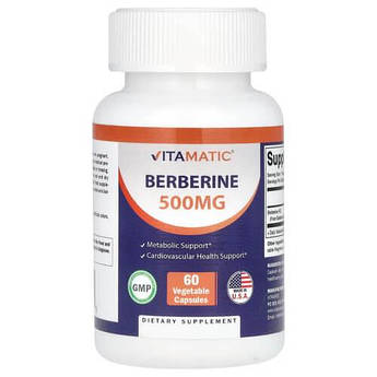 Vitamatic Berberine 500 mg 60 рослинних капсул