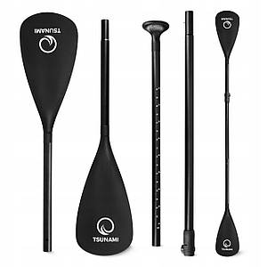 Весло для SUP-дошки TSUNAMI 2 в 1 160-225 см, регульоване, складане, Black (P-5907739316431)