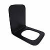 Сидіння для унітаза (Gemini) 435x357x37 мм, Matt Black, з мікроліфтом, Slim Duroplast, Quick Release, фото 2