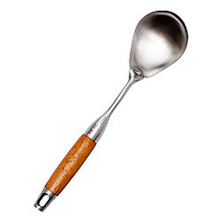 Ложка для рису 32,5 (см) з нержавіючої сталі з дерев'яною ручкою HP-8-42