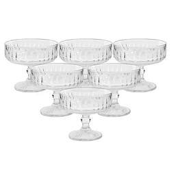 Набір креманок на ніжці 6 шт 300 (мл) Прозорий HP-19-76