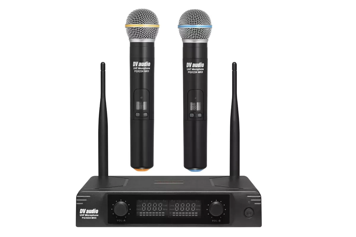 Радіосистема DV audio PGX-224 MKII з двома ручними мікрофонами у пластиковому корпусі, фото 1