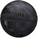 Баскетбольний м'яч Wilson NBA Forge Pro Midnight Black (размер 7) WZ2015101XB7, фото 3