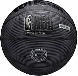 Баскетбольний м'яч Wilson NBA Forge Pro Midnight Black (размер 7) WZ2015101XB7, фото 4