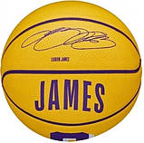 Баскетбольний м'яч Wilson Nba Player Icon Mini Bskt Lebron (розмір 3) WZ4007201XB3, фото 4