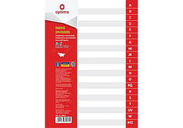 Розділювач А4 O35813 від A до Z алфавітний пластик Optima