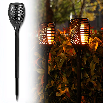 Садовий ліхтар-факел 40 см на сонячній батареї 1 шт.