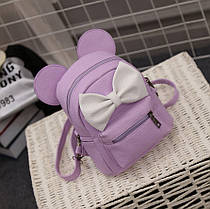 Милий міні рюкзак з бантиком і вушками Мінні Маус, фото 3
