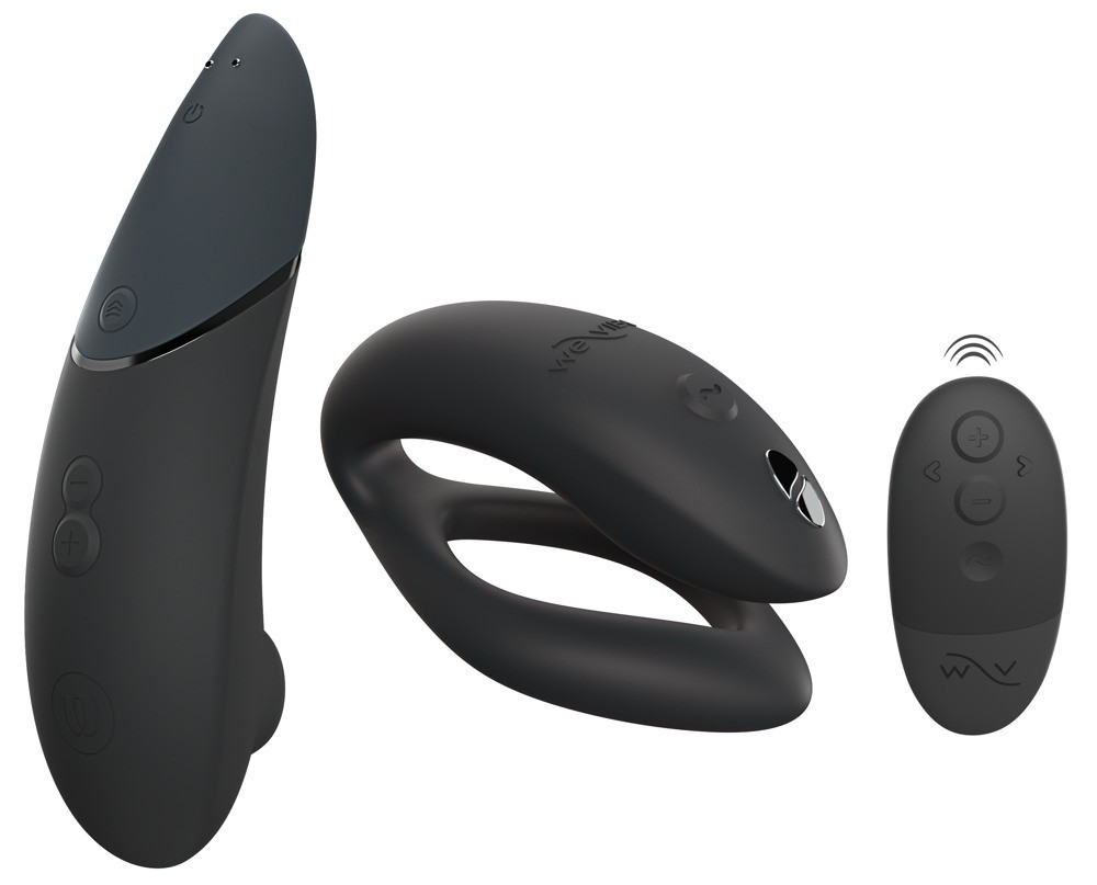 Колекційний набір Womanizer Next + We-Vibe Sync O вакуумний стимулятор та вібратор для пар, чорний, фото 1