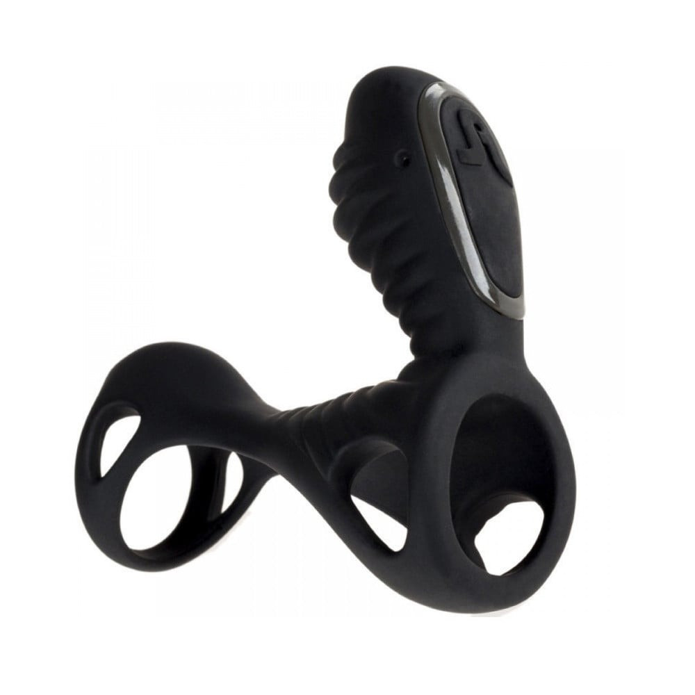 Вібро-насадка на пеніс та мошонку Adrien Lastic Spartacus R чорна, фото 1