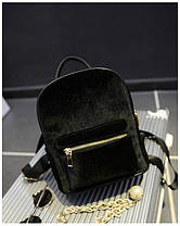 Милий оксамитовий рюкзак для модних дівчат, фото 2