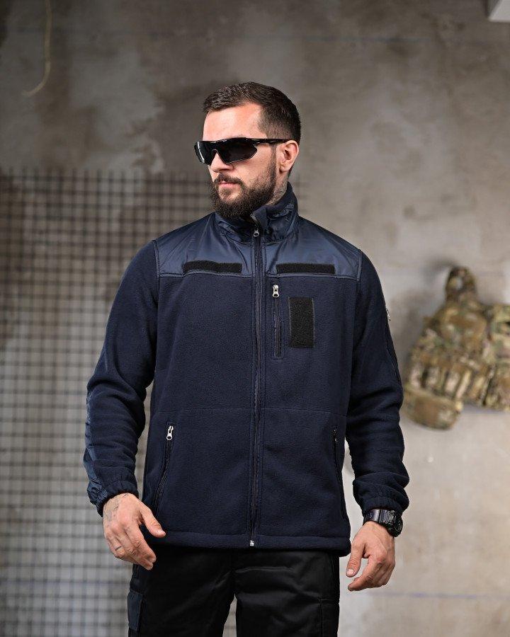 Флісова куртка DETROID синя для активного відпочинку та рятувальних робіт ДСНС