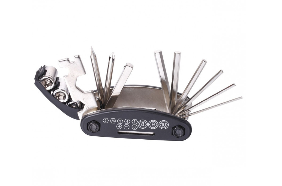 Мультитул KL-9802 KENLI 15 предметів шестигранники викрутки головки спицний і гайкові ключи, фото 1