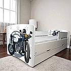 Ліжко для хлопчика Мото, дитячі меблі King Queen, фото 3