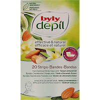 Популярний! Воскові смужки Byly Для депіляції шкіри обличчя з Мигдалем та Ваніллю 20 шт (8411104043374) - Краща якість тільки на