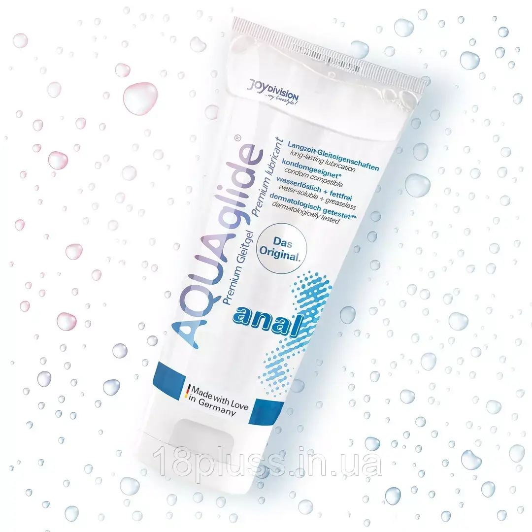 Анальний гель-лубрикант на водній основі AQUAglide Anal, 100 мл – безпечне та тривале зволоження (термін по 05.2026), фото 1