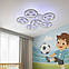 Люстра світлодіодна стельова для дитячої кімнати до 18 м² 105W 8065/5+1WH LED 3color, фото 2