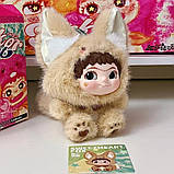 Лялька М'яка іграшка брелок Вакуку Waku 2 Сюрприз у коробці 18 см бірюзовий заєць із довгими вухами, фото 7