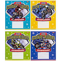 Зошит шкільний 12 аркушів клітинка "Мотокрос" 3362