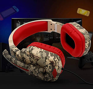 Ігрові навушники iPega PG-R005 навушники ігрові провідні з поворотним мікрофоном (Камуфляжний)