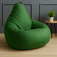 Крісло мішок груша зелений Oxford 600D безкаркасне M (Висота 90см, ширина 70см), для дітей до 7 років