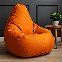 Крісло мішок груша помаранчевий Oxford 600D безкаркасне M (Висота 90см, ширина 70см), для дітей до 7 років