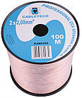Кабель акустичний Cabletech 2x2mm CCA 100м прозорий KAB 0359