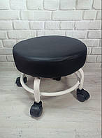 Стілець для майстра педикюру без спинки (чорний)
