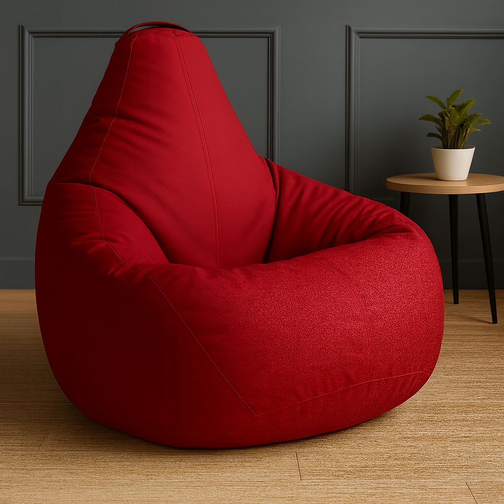 Крісло мішок груша червоний Oxford 600D безкаркасне M (Висота 90см, ширина 70см), для дітей до 7 років, фото 1