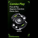 Антистрес спіннер TASMANIAN DEVIL BLACK слайдер іграшка з металу фіджет клікер 3 в 1, фото 2