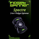 Антистрес спіннер TASMANIAN DEVIL BLACK слайдер іграшка з металу фіджет клікер 3 в 1, фото 3