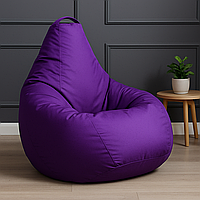 Крісло мішок груша фіолетовий Oxford 600D безкаркасне M (Висота 90см, ширина 70см), для дітей до 7 років