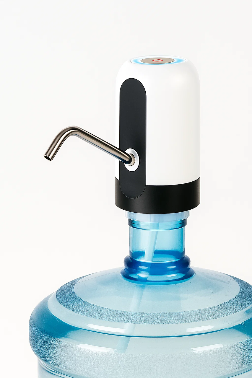 Електрична помпа для води JS68 на бутель, з вбудованим акумулятором, зарядка USB, фото 1