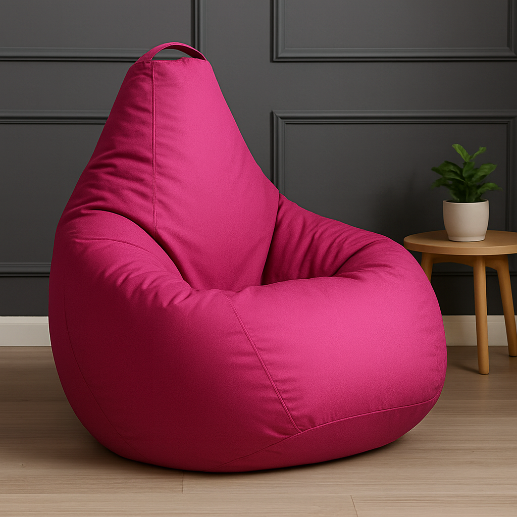 Крісло мішок груша рожевий Oxford 600D безкаркасне M (Висота 90см, ширина 70см), для дітей до 7 років, фото 1