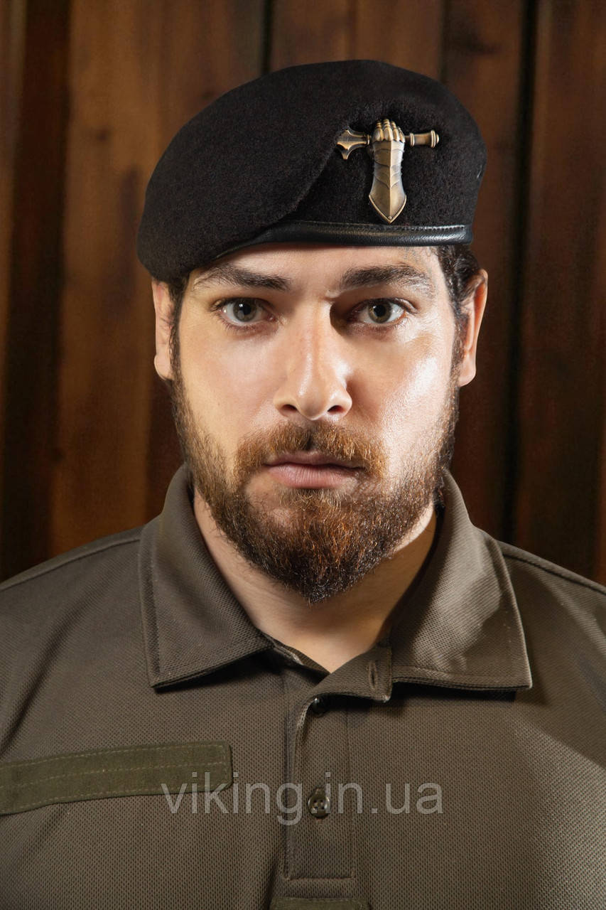 Берет Танкові війська України Чорний, фото 1