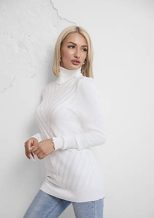 Светр жіночий із горлом оптом (46-50) Китай 188-139391, фото 2