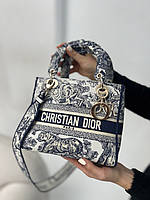 Christian Dior Medium Lady D-Lite White Blue